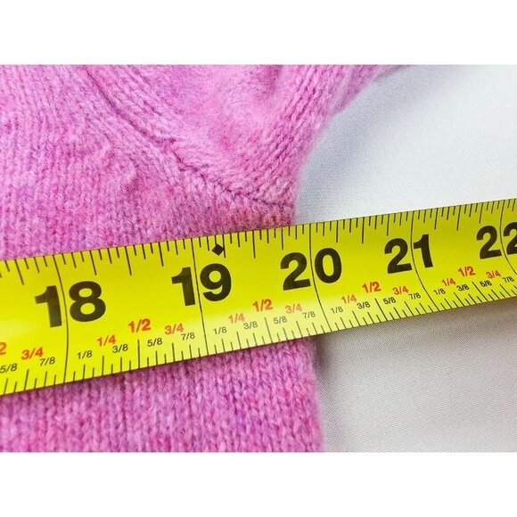 Uniqlo Size Small Womens Pink Wool Long Sleeve Crew Neck Pullover Sweater - Picture 2 of 9